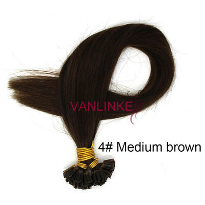 

Womens Fusion Pre Bonded UNAIL Kertain Tip Real Human Hair Extensions Straight Thick 1gs 50S