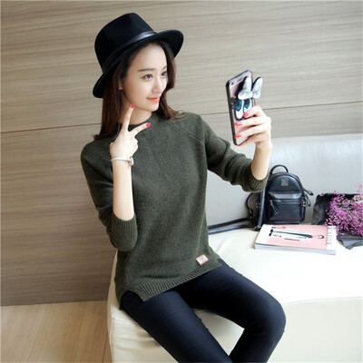 

2018 Women Sweaters Autumn Winter Long Sleeve Pull Female Solid Pullover Female Casual Knitted Sweater