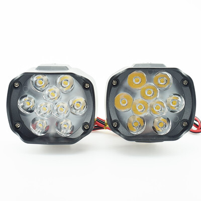 

1 pair Motorcycle LED Headlight Scooter 12V 6500K Moto Fog lamp Motorbike Spot Head Lights Lamp DRL auxiliary Spotlight Headlamp