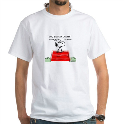 

CafePress - Crabby Snoopy White T-Shirt - 100 Cotton T-Shirt White