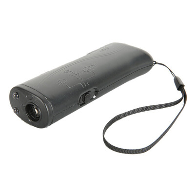 

3 in 1 Anti Barking Stop Bark Device Portable Handheld Ultrasonic Pet Dog Repeller Control Training Device Trainer With LED Black