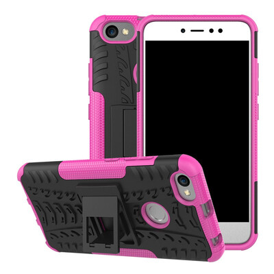 

Fivice Redmi Note 5A Case TPU anti-fall tire pattern back clip bracket phone case