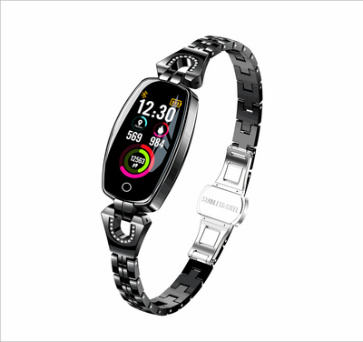 

H8 fashion smart bracelet HD color screen weather forecast dynamic UI heart rate blood pressure health detection female bracelet