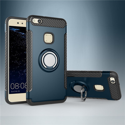 

Fivice Huawei P10 lite case PC metal ring shell magnetic car bracket TPU phone case
