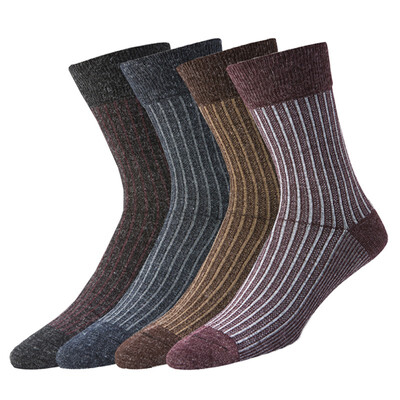 

Mens 1 or 4 Pack Warm Wool Blend Thick Thermal Cushion Crew Quarter Dress Socks Size 5-11