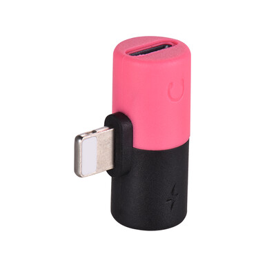 

2 in 1 Mini Lightning Splitter Adapter Audio AUX Converter Adapter with Dual Ports 35mm Headphone Jack Charging Port For iPhone X