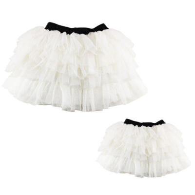 

Mother Daughter Matching Dresses Net Yarn Princess Tutu Skirt Lace Outfits