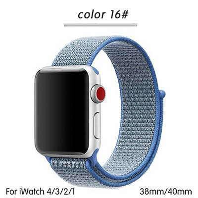 

Kebbit Nylon Sport Band for Apple Watch Series 4 3 2 1 38MM 42mm 40MM 44mm Soft Breathable Watch Strap Colorful iWatch Bands
