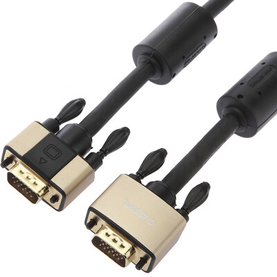 

Акихабара (CHOSEAL) HD VGA Кабель VGA с магнитным дисплея компьютера проектор медный кабель (3 + 6) серии 8 м DH519T8 элитной-золото