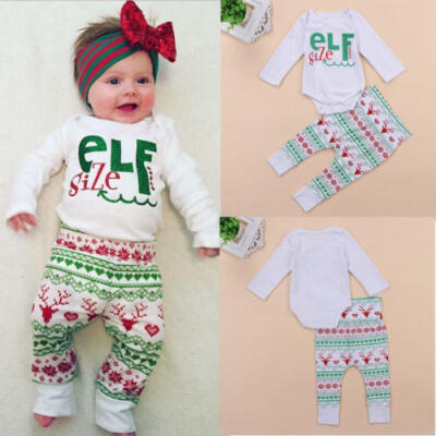 

AU Stock Newborn Baby Boys Girl Clothes Xmas Tops T-shirt Leggings Outfits Set