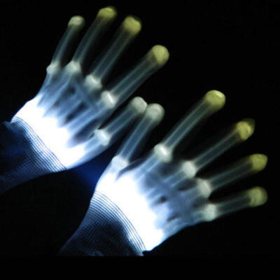 

Electro LED Finger Flashing Gloves Light Up Halloween Xmas Dance Rave Party Fun