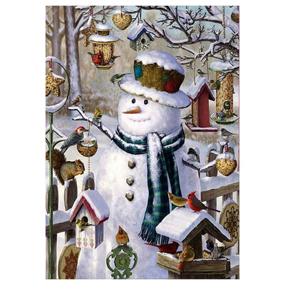 

UpperX 5D Diy Diamond Painting Cross Stitch Christmas snowman 5D Diamond Mosaic Decor Diamond Embroidery 30x40cm