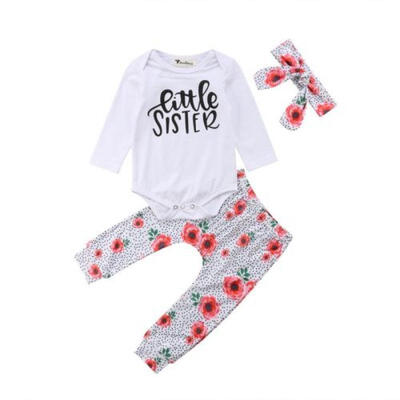 

Cute Kid Baby Girls BigLittle Sister Romper Pants T-shirt Dress Outfits Clothes