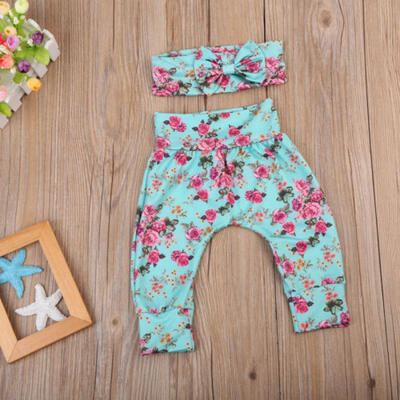 

3PCS Infant Baby Girls Top Romper Floral Leggings Pants Outfits Cute Clothes Set