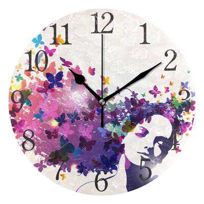 

Wall Clock Arabic Numerals Design Artistic Women Round
