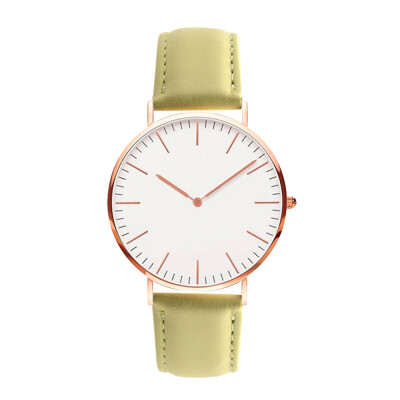 

Men Women Fashion Simple Ultra-Thin Watch Minimalist Casual Leather Band Wrist Watch