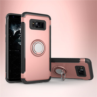 

Fivice Samsung Galaxy S8 plus case PC metal ring shell magnetic car bracket TPU phone case
