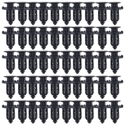 

50pcs Auto Car Parts Panel Trim Clips Plastic Rivet Fastener Black 9mm Hole