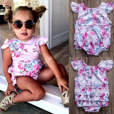 

Newborn Infant Baby Girl Floral Romper Bodysuit Jumpsuit Outfits Sunsuit Clothes