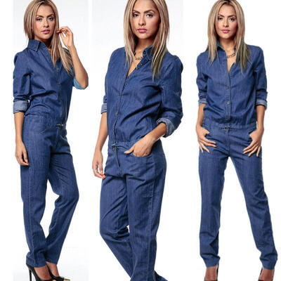 

Women Denim Clubwear Long Pants Playsuit Bodycon Party Jumpsuit&Romper Trousers