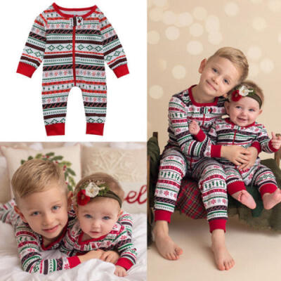 

Xmas Baby Kid Boy Girl Infant Romper Jumpsuit Bodysuit Cotton Clothes Outfit Set