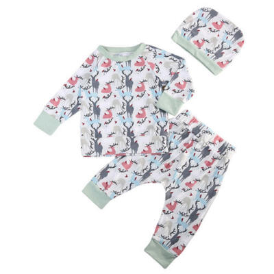 

Newborn Toddler Kids Baby Boy Pullover Outfit Clothes T-shirt Top Pants Coat UK