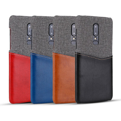 

one plus 6 one plus 6T Mobile phone case material including leather&cloth can be inserted into a card