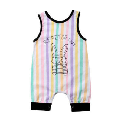 

Newborn Infant Baby Girl Boy Rainbow Cotton Romper Jumpsuit Bodysuit Outfit 0-3T
