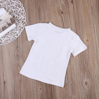 

1-6Y Baby Boy Kids Letter Print Short Sleeve Tops T-Shirt Summer Tees Clothes