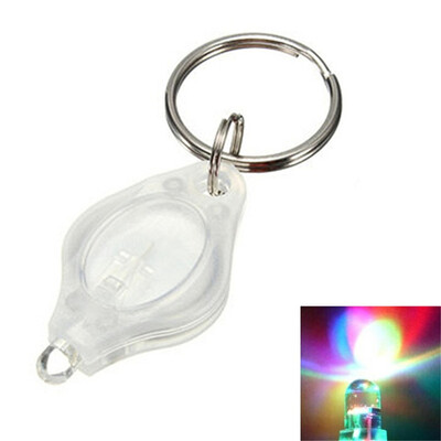 

Mini LED Flash Light Keychain Ring Torch Super Bright Colorful Light