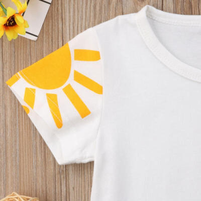 

Fashion Kids Baby Girls Casual Rainbow Tassel Patchwork Cotton T-shirt Tops