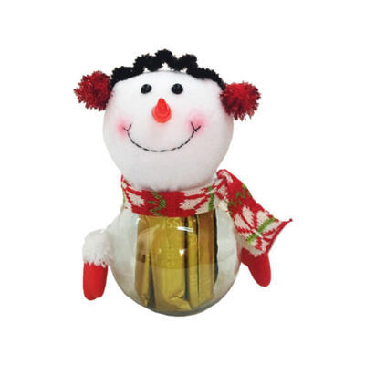 

New Christmas Plush Candy Jar Santa Claus Snowman Reindeer Lovely Xmas Gift