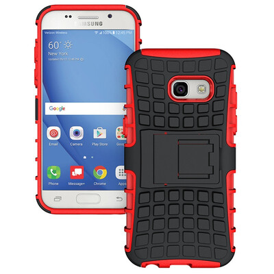 

Fivice Samsung A3 2017 Case TPU anti-fall tire pattern back clip bracket phone case