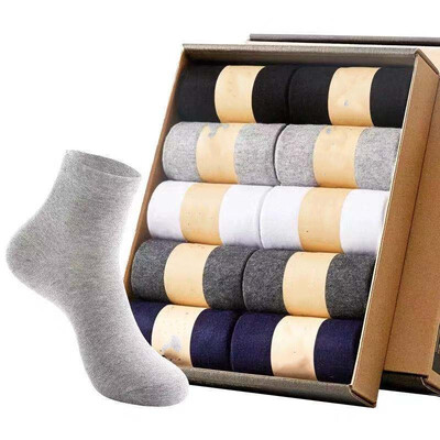 

Aa-shop New Mens Socks High Quality Casual Menss Business Socks FOr Men Cotton Brand Crew Autumn Winter Black White Socks 5Pairs