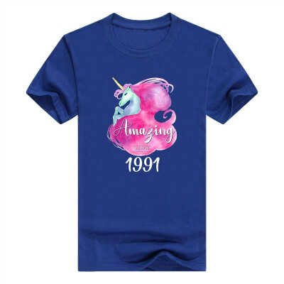 

27th Birthday Gift Unicorn Tshirt Amazing Since 1991 Tee