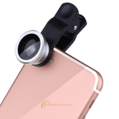 

UK STOCK 3 in1 Camera Lens KitWide Angle Fish Eye Macro For Mobile Phones New