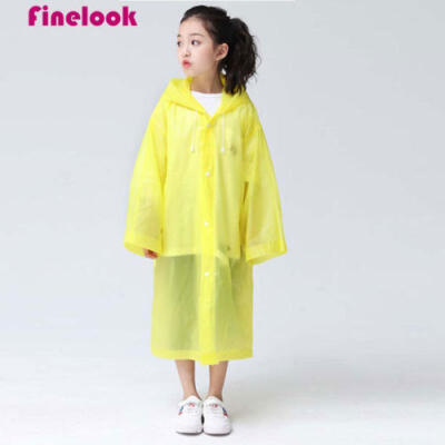 

2PCS Kids Children Rainwear Waterproof Hooded Rain Coat Outwear Poncho Raincoat