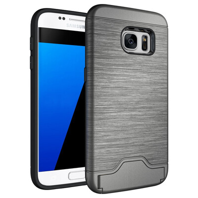 

Fivice Samsung S7 Case TPU all-inclusive anti-drop brushed card with bracket mobile phone case