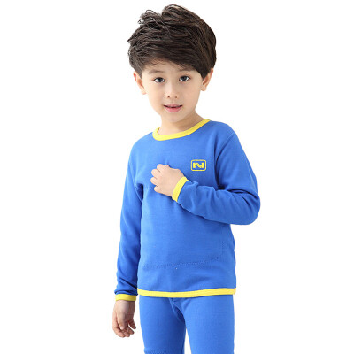 

Antarctic Nanjiren children&39s underwear boys&girls gold cashmere warm warm warm underwear knee knot plus thickening Qiu Qiuqiu pants suit treasure blue 120