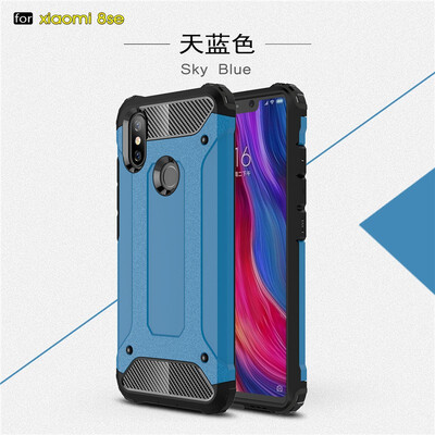 

Fivice Xiaomi MI 8se case Luxury Silicone Diamond Armor PC Hard Shell Phone Case