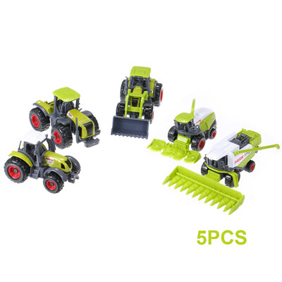 

5pcs DIECAST Farm Tractor Set Vehicles in Hanging Box Farming Playset Fun