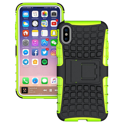 

Fivice iPhone 8 Case TPU anti-fall tire pattern back clip bracket phone case