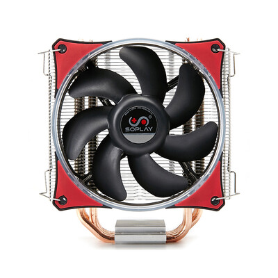 

SOPLAY CPU Cooler 4 Heatpipes 4pin 12cm Green LED Fan PC Computer for Intel LGA 115X AMD All Series CPU Cooling Radiator Fan