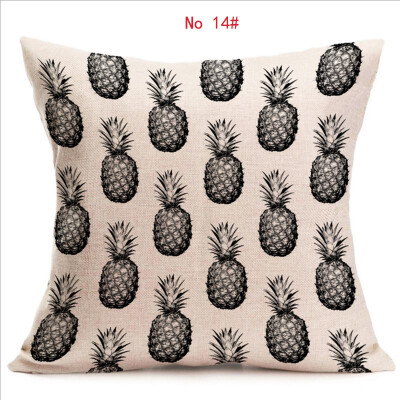 

Cushion cover complete picture of pineapple linen pillow cover geometry square decorative pillows