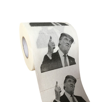 

240 SheetsRoll 2 Layers Hillary Clinton PresidentDonald Trump Toilet Paper Novelty Funny Gag Humor Printed Pattern Paper Towel P