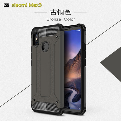 

Fivice Xiaomi MI max3 case Luxury Silicone Diamond Armor PC Hard Shell Phone Case