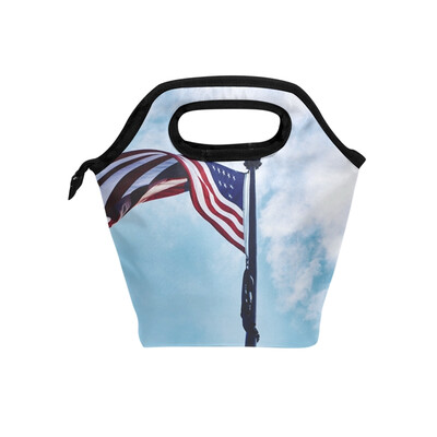 

Lunch Tote Bag Flying Frag Travel Picnic Insulated Lunch Handbags Portable Zipper Lunch Bag Box