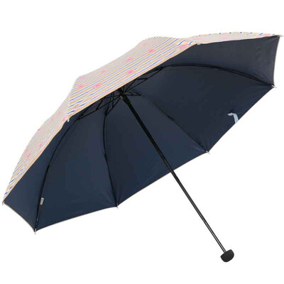 

Jingdong [супермаркет] рай зонтик UPF50 + Симфония шелка полосатый синий пластиковый цветок тройной черные полосы стали зонтик зонтик цвет 30053ELCJ