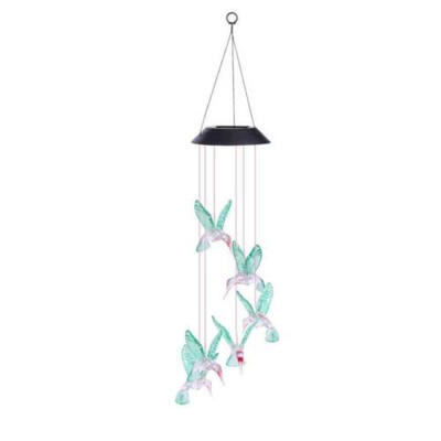 

Outdoor Color-Changing LED Hummingbird Solar Wind Chimes Yard Home Garden Decor