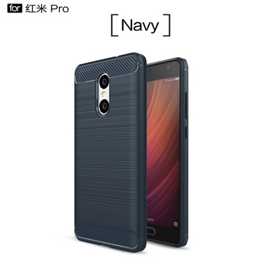 

Fivice Xiaomi Redmi pro case Luxury brushed carbon fiber TPU soft shell